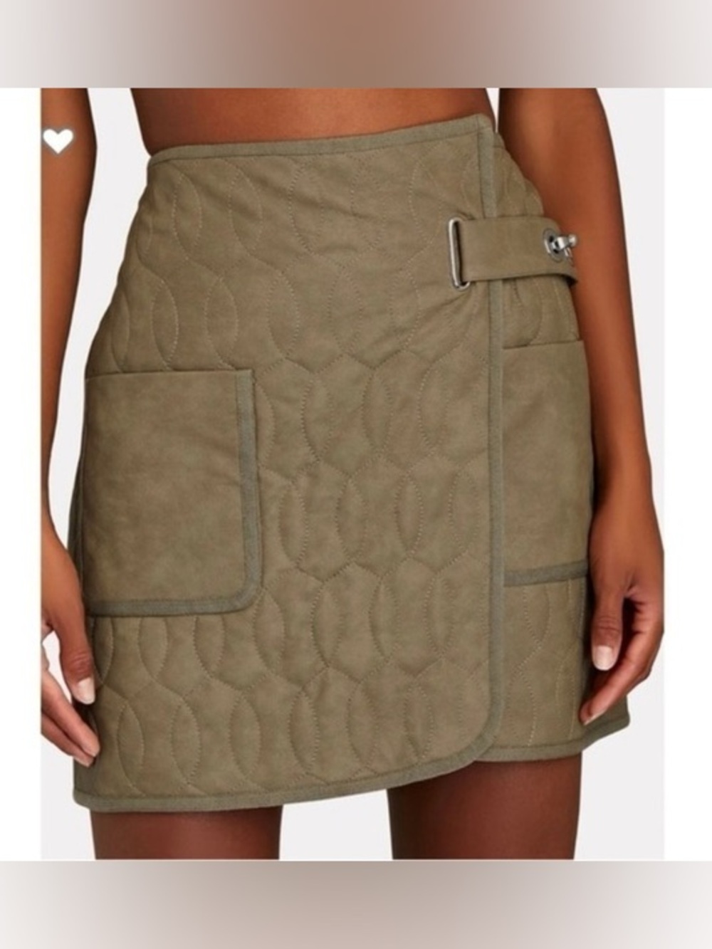 NWT Jonathan Simkhai Melissa Faux Leather Wrap Skirt